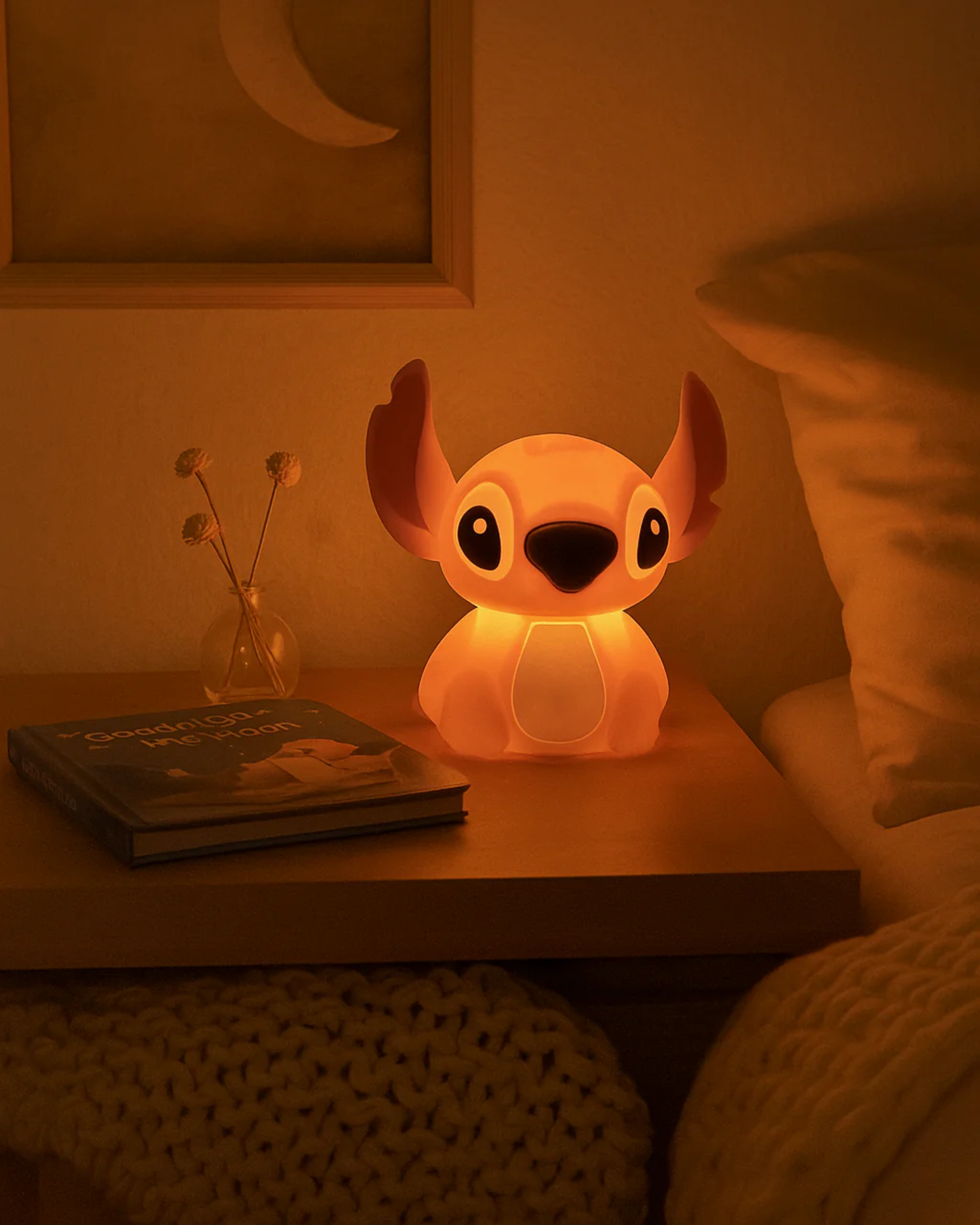 Stitch Night Light – USB Rechargeable Touch Lamp for Kids & Disney Fans