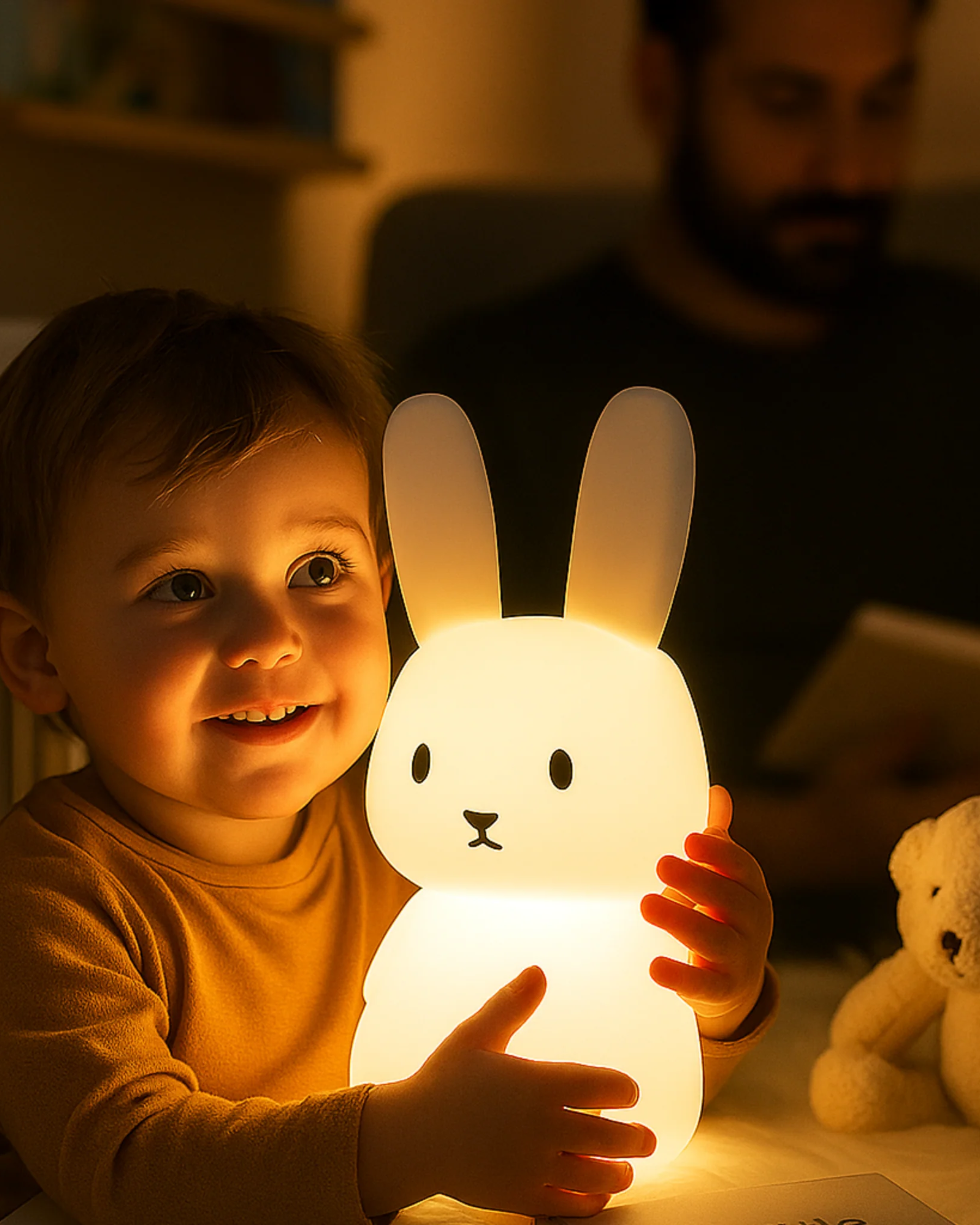 Soothing Bunny Silicone Night Light – Cozy Glow for Every Room