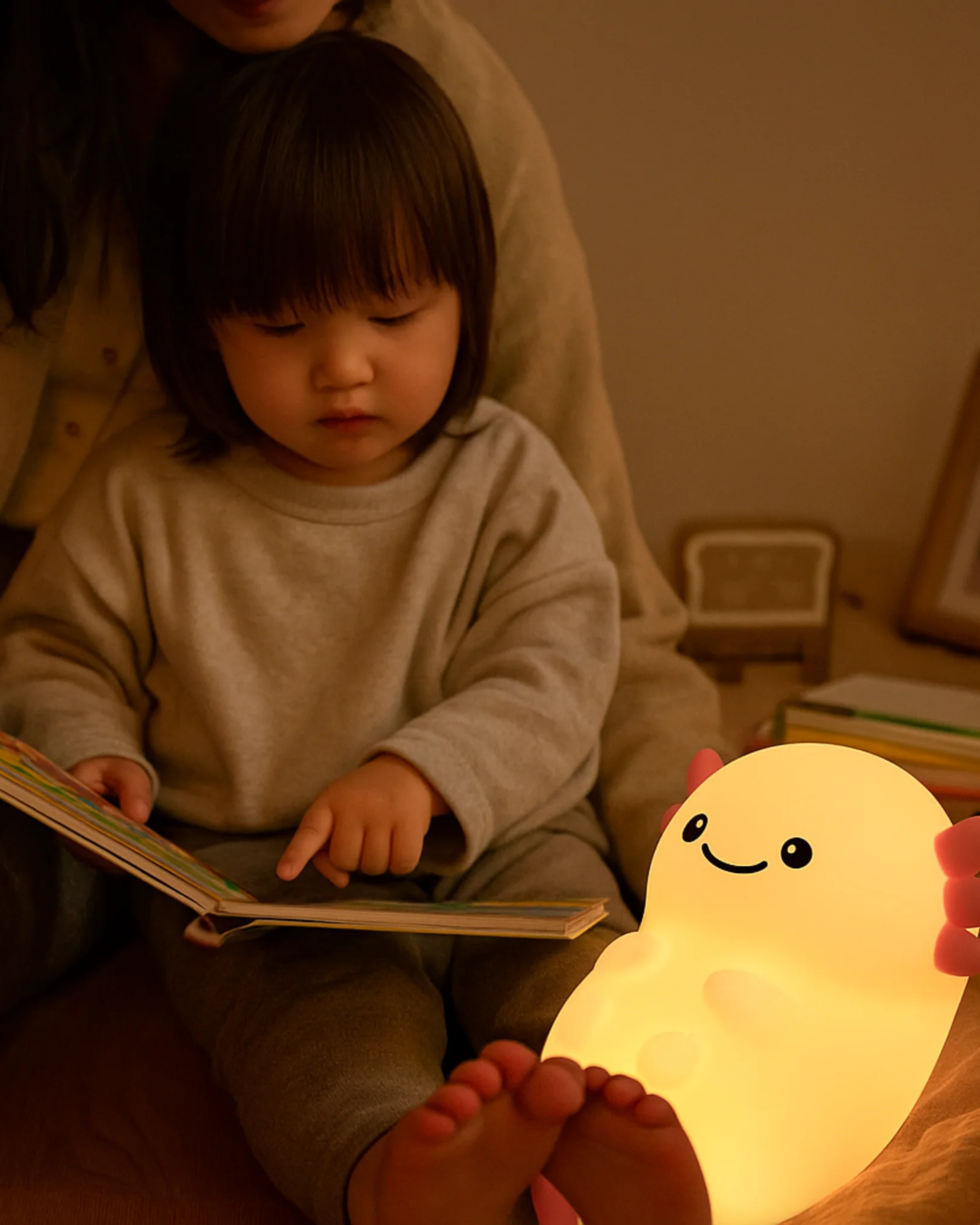 Cute Axolotl LED Night Light