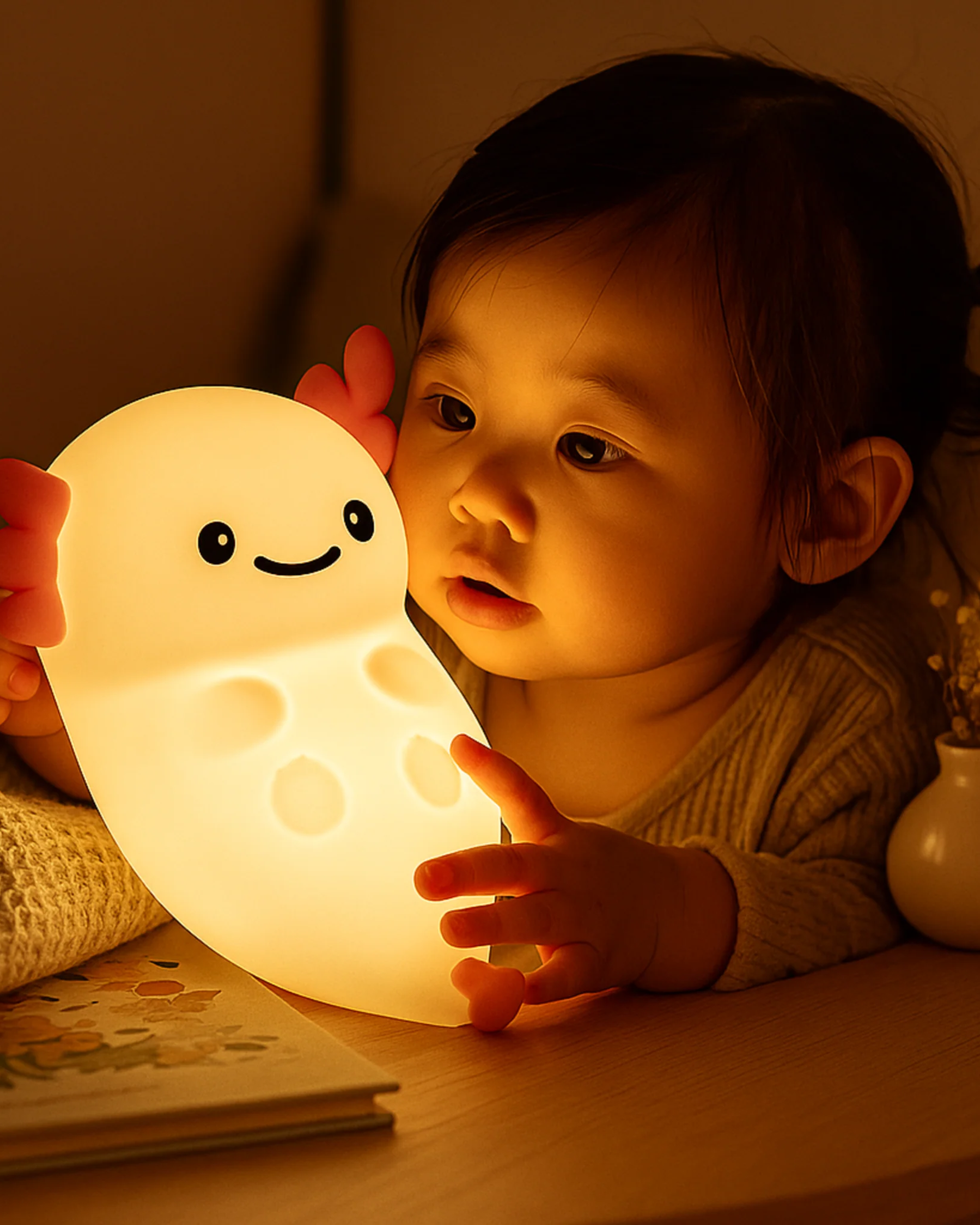 Cute Axolotl LED Night Light