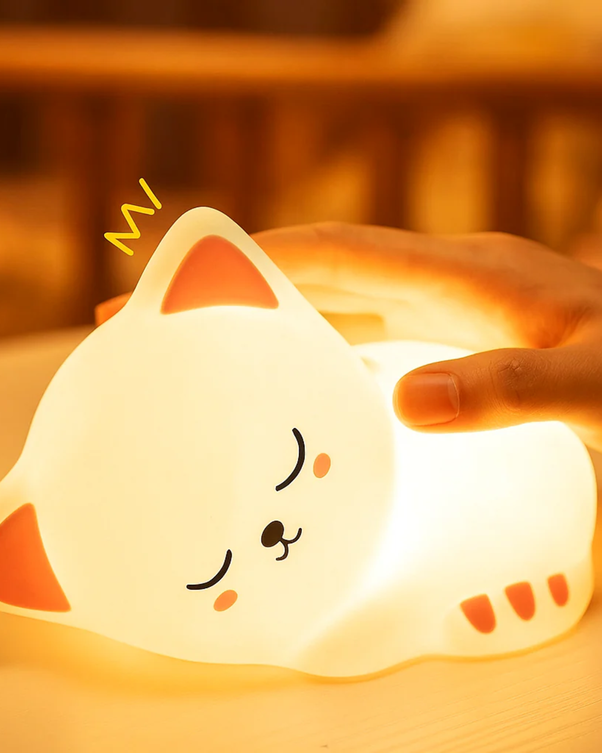 Sleeping Kitten Silicone Night Light – Soothing Glow for Peaceful Nights