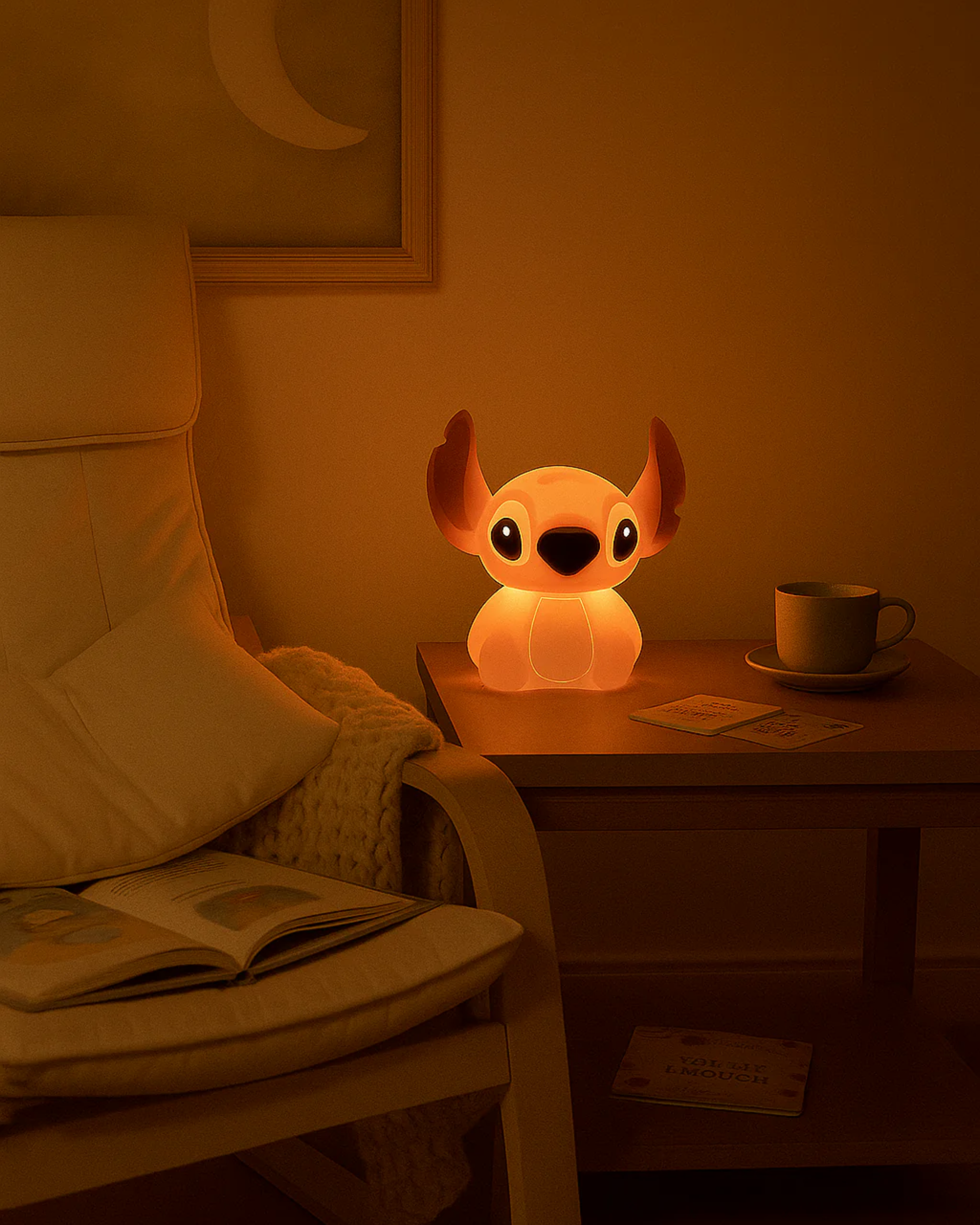 Stitch Night Light – USB Rechargeable Touch Lamp for Kids & Disney Fans