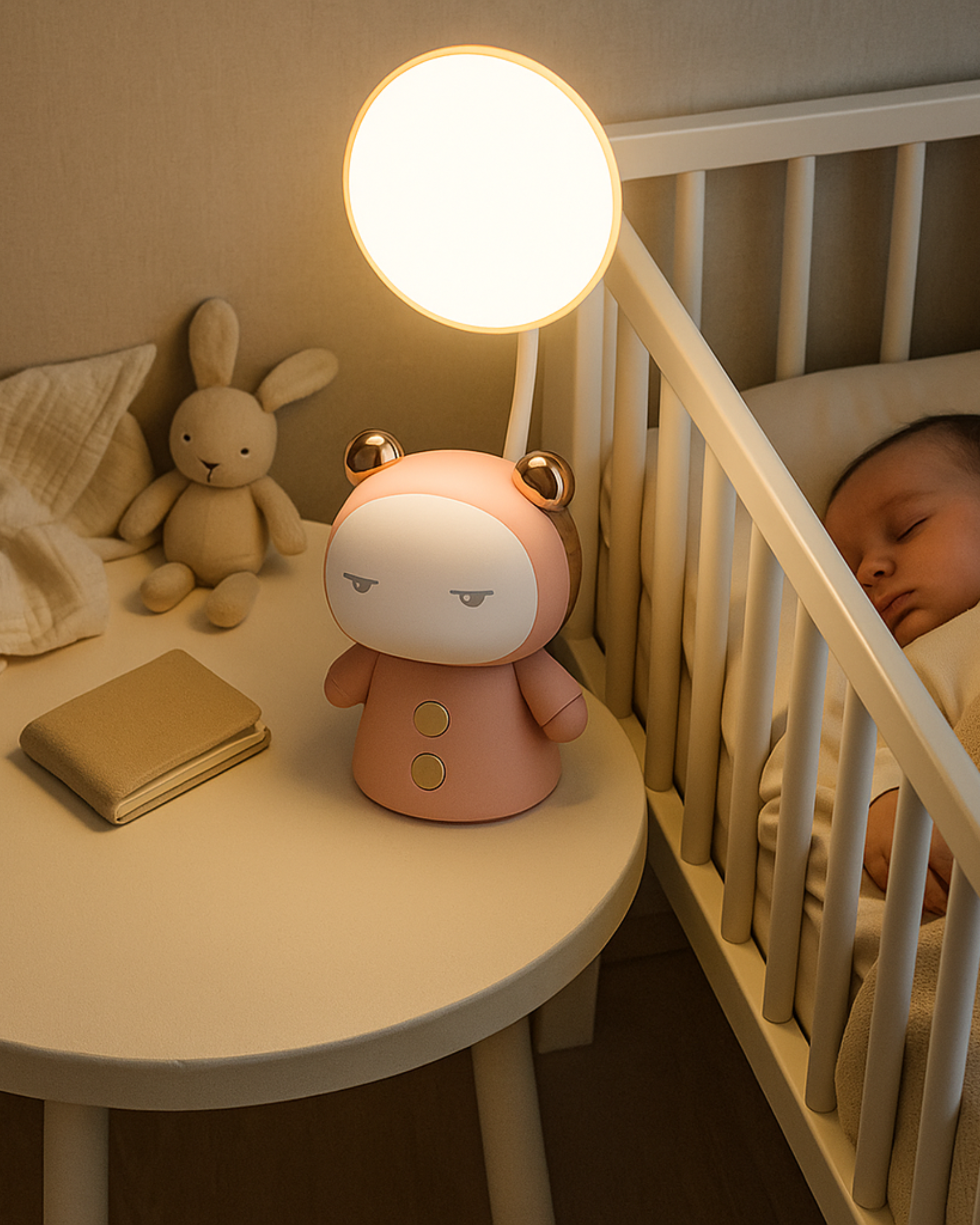 Cartoon USB Rechargeable Table Lamp Dual Light LED Lamp Student Kids Bedroom Reading Desk Lamp Night Light Home Decor