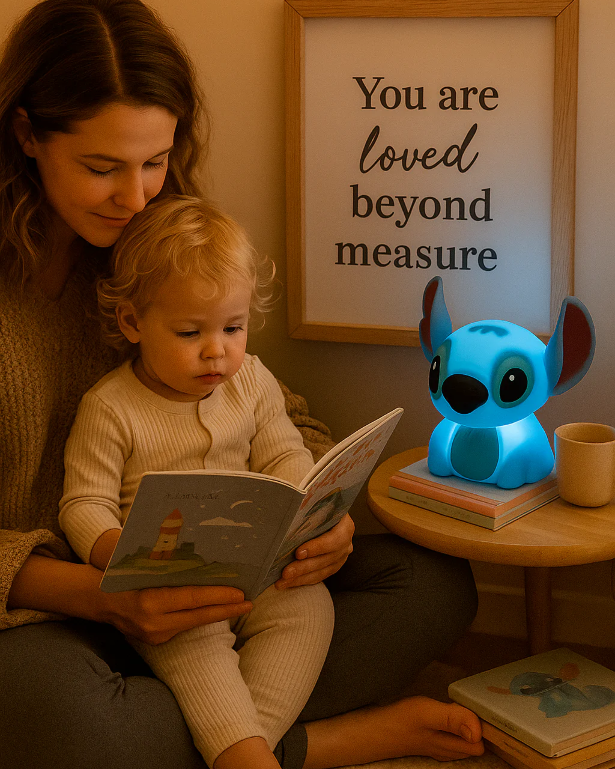 Stitch Night Light – USB Rechargeable Touch Lamp for Kids & Disney Fans