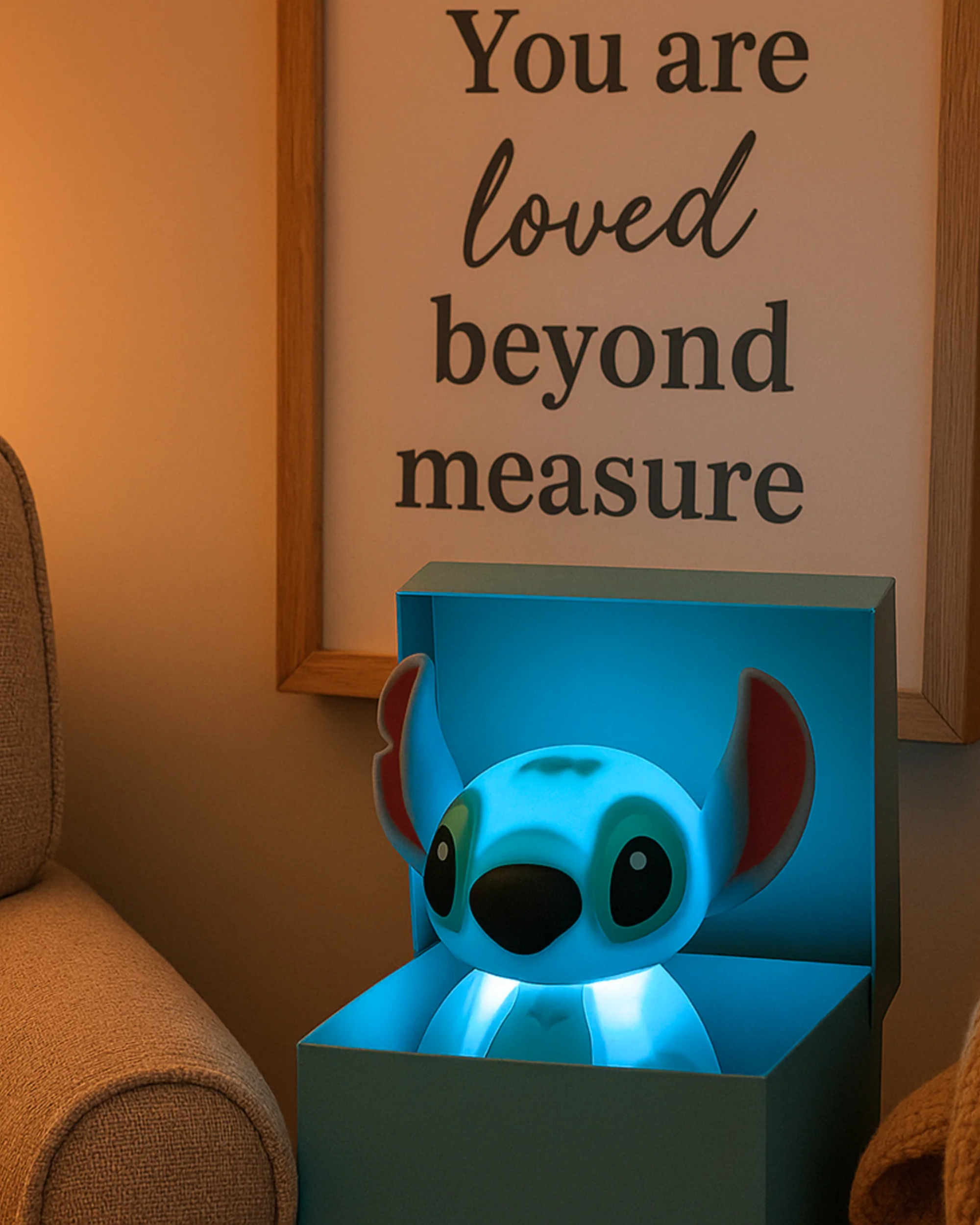 Stitch Night Light – USB Rechargeable Touch Lamp for Kids & Disney Fans
