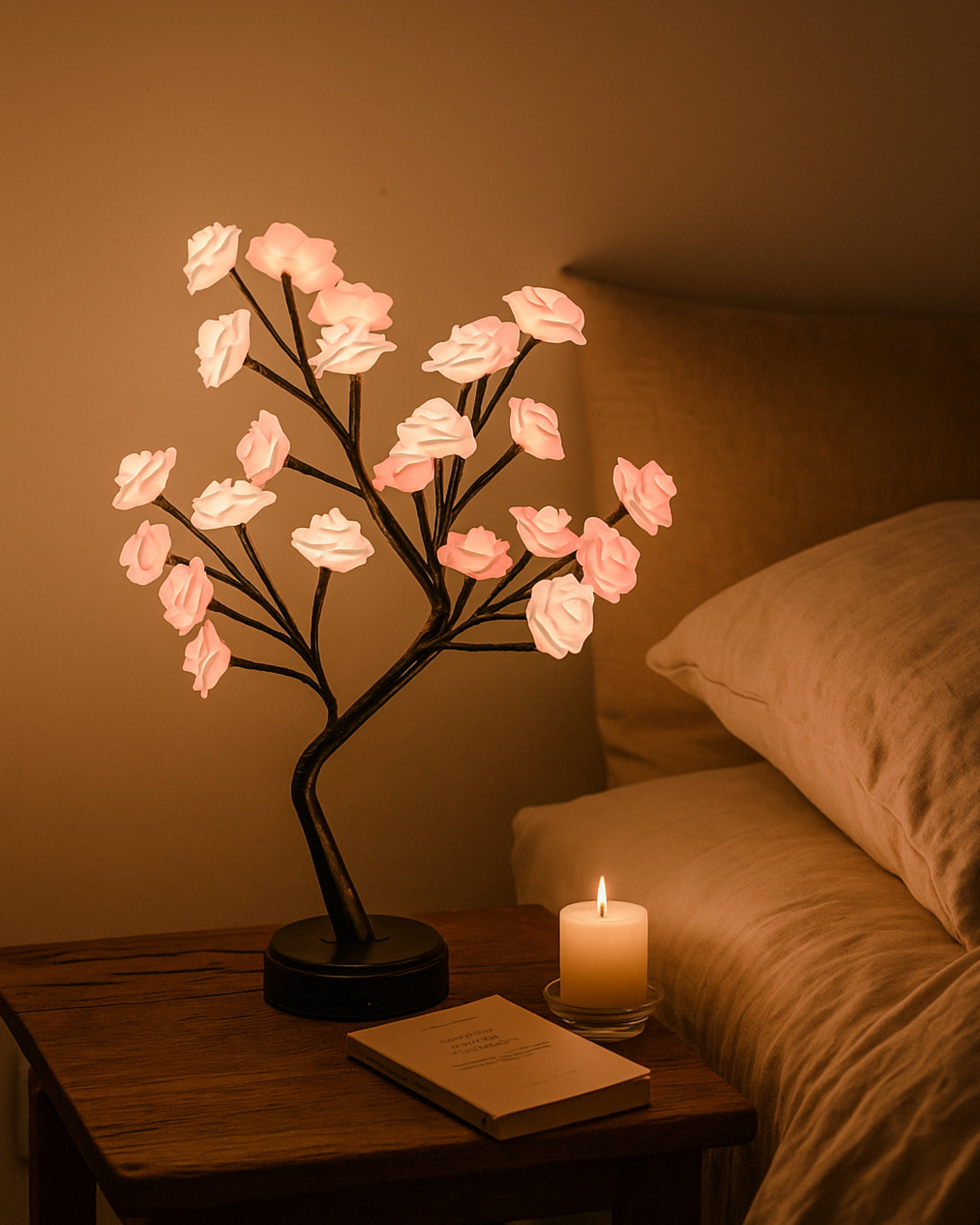 BlossomGlow LED Rose Tree Lamp