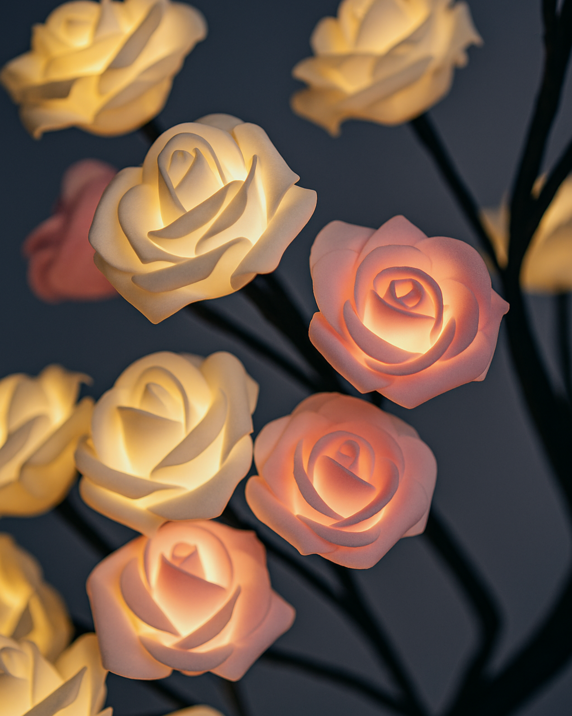 BlossomGlow LED Rose Tree Lamp