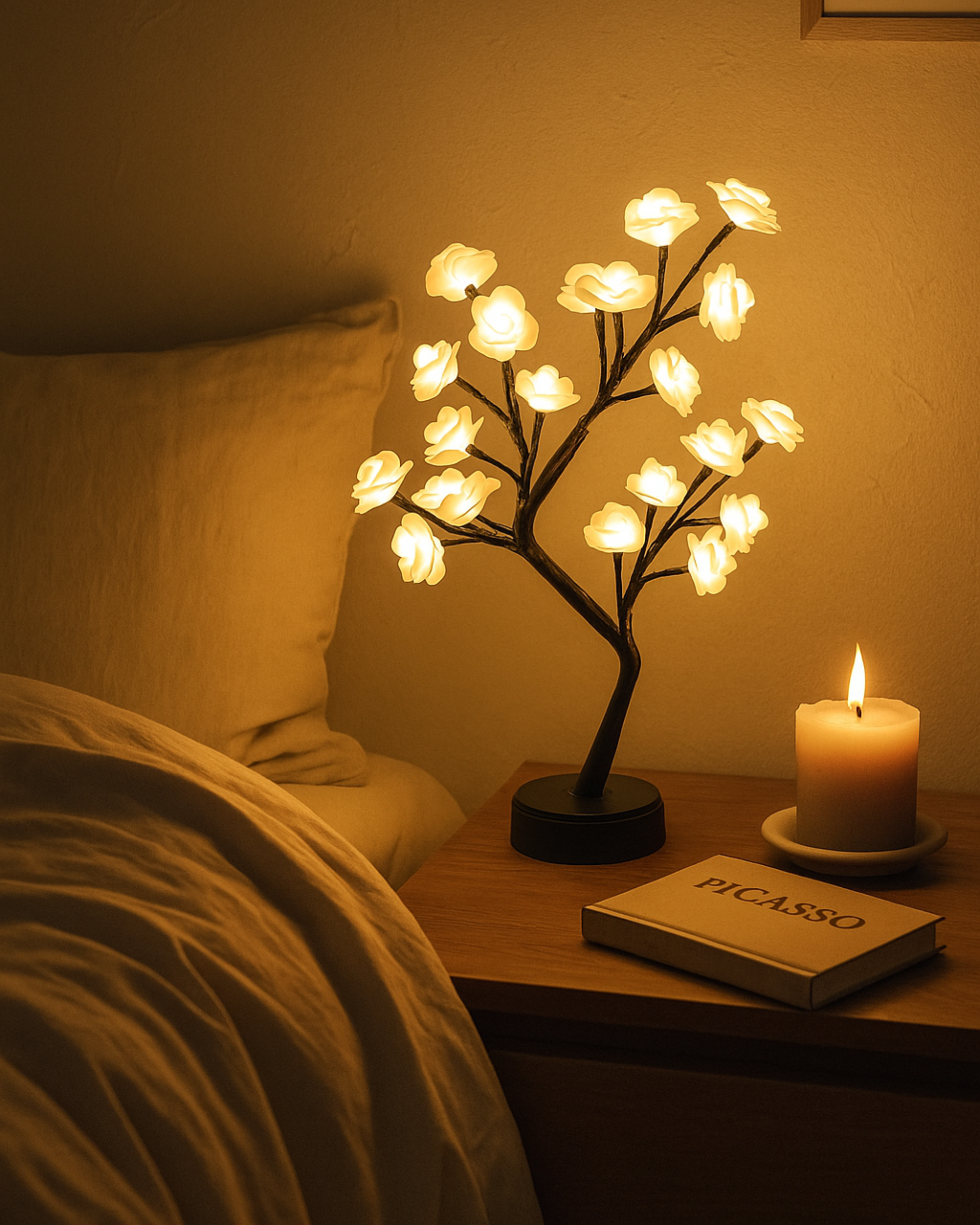 BlossomGlow LED Rose Tree Lamp