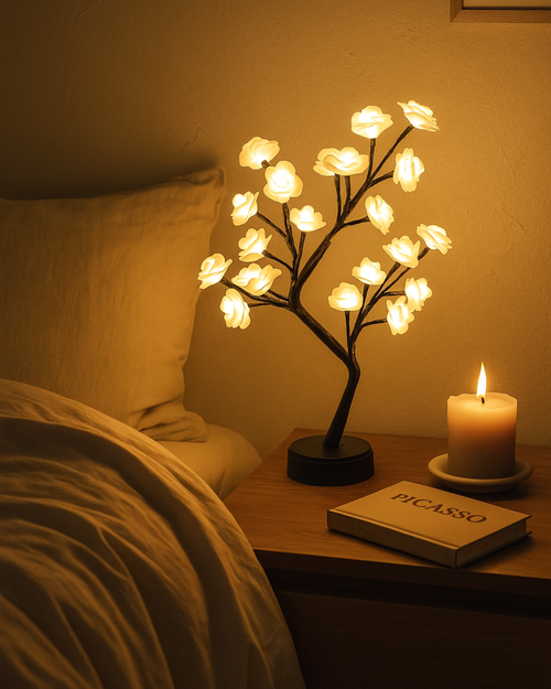 BlossomGlow LED Rose Tree Lamp