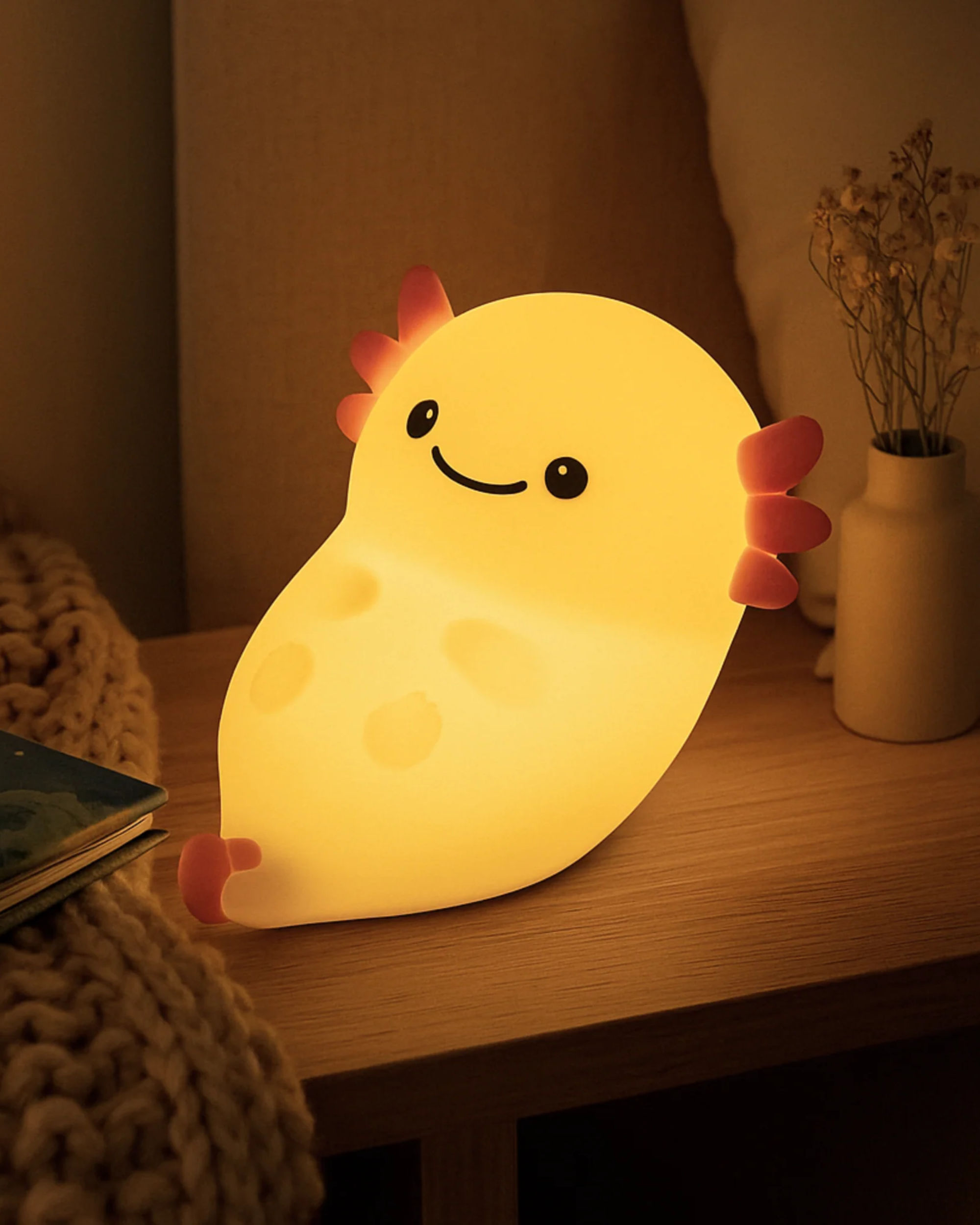 Cute Axolotl LED Night Light