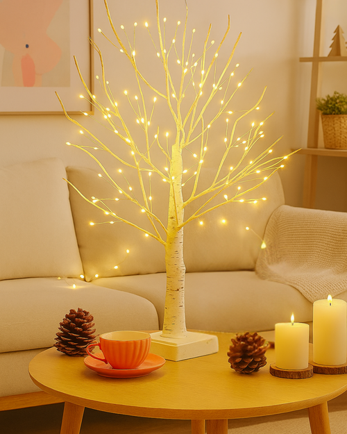 Birch Glow LED Tree Lamp – 2.1 ft Festive Light Decoration - Planet Glow