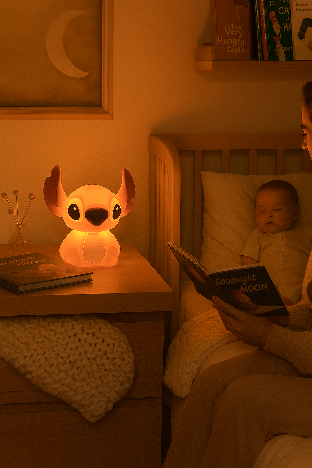 Stitch Night Light – USB Rechargeable Touch Lamp for Kids & Disney Fans - Planet Glow