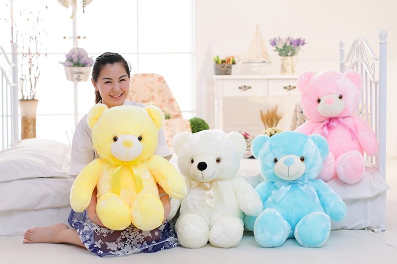 GlowBuddy LED Teddy Bear – 7-Color Light-Up Plush - Planet Glow
