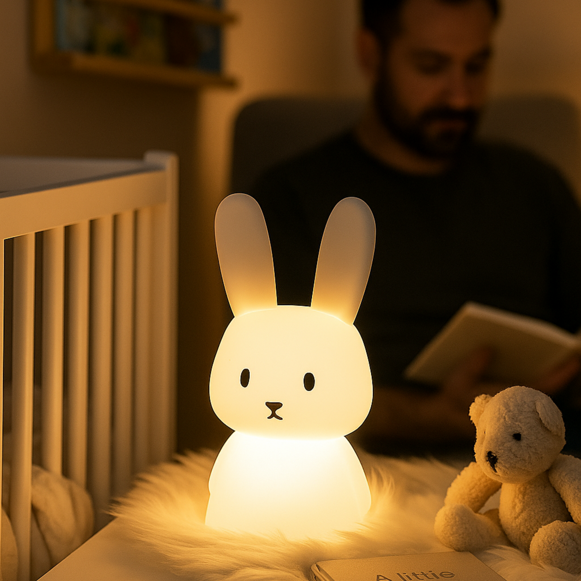 LED Night light Silicone Rabbit Touch Sensor lamp Cute Animal Light Bedroom Decor Gift for Kid Baby Child Table Lamp Home Decor - Planet Glow