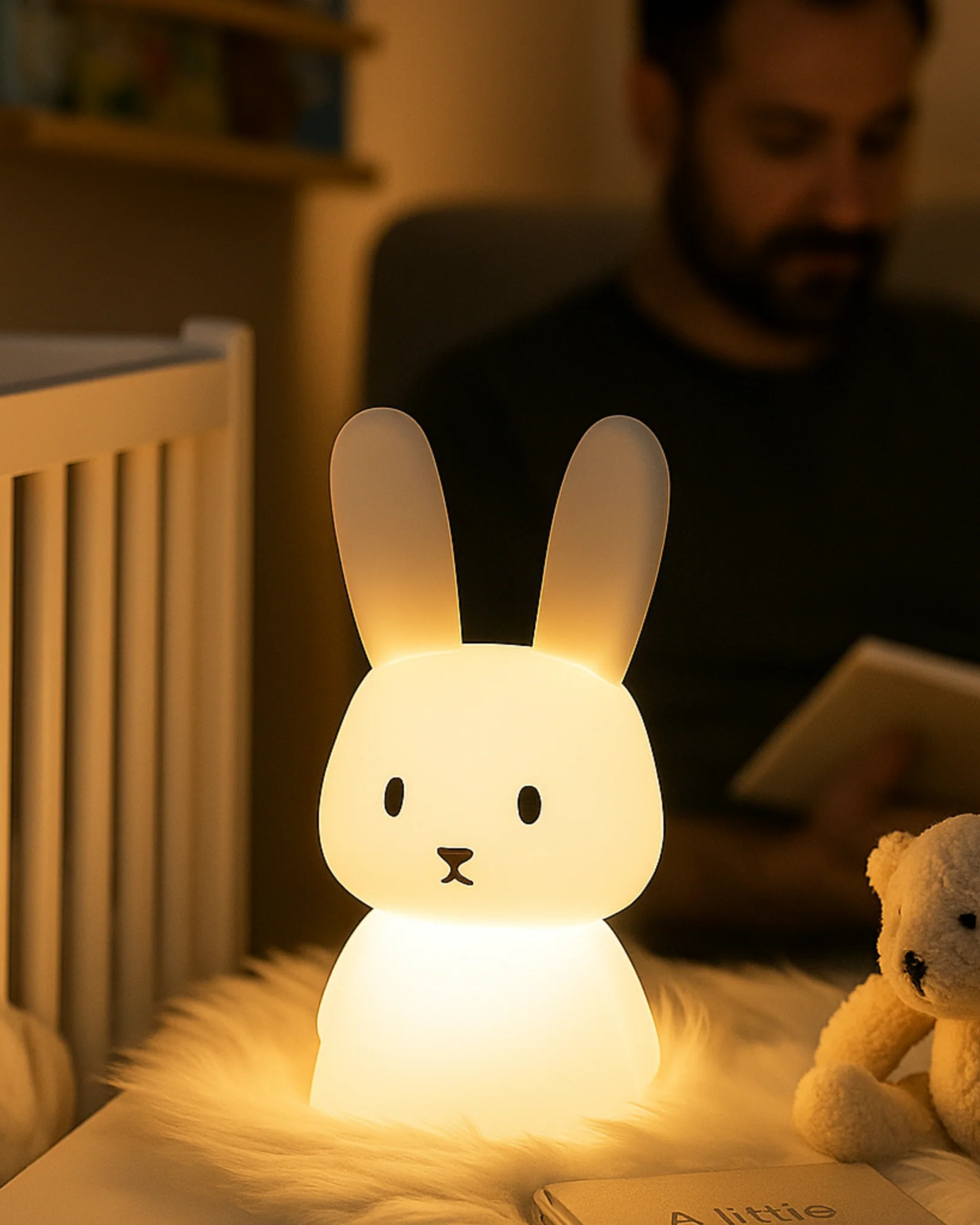 Soothing Bunny Silicone Night Light – Cozy Glow for Every Room