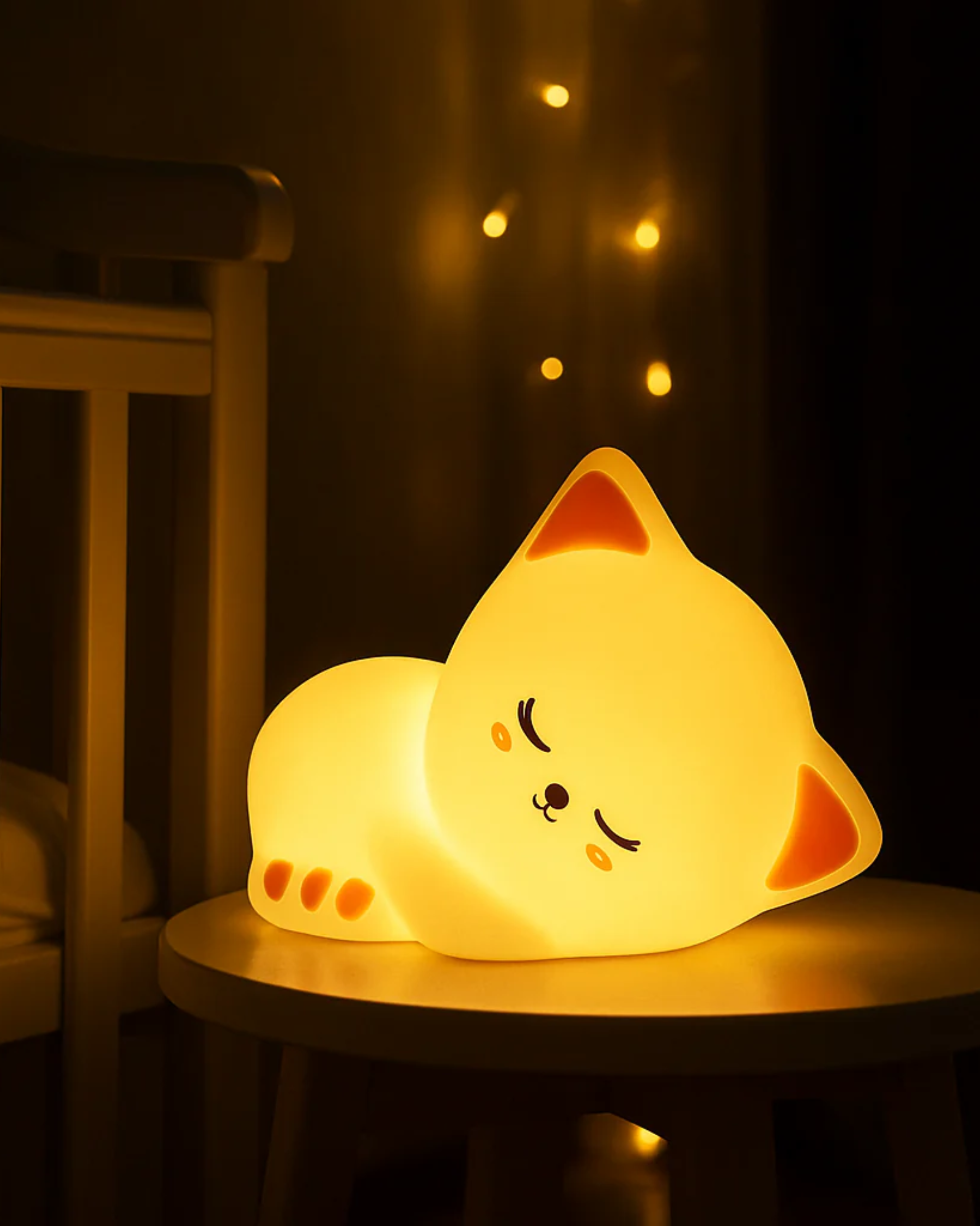 Sleeping Kitten Silicone Night Light – Soothing Glow for Peaceful Nights