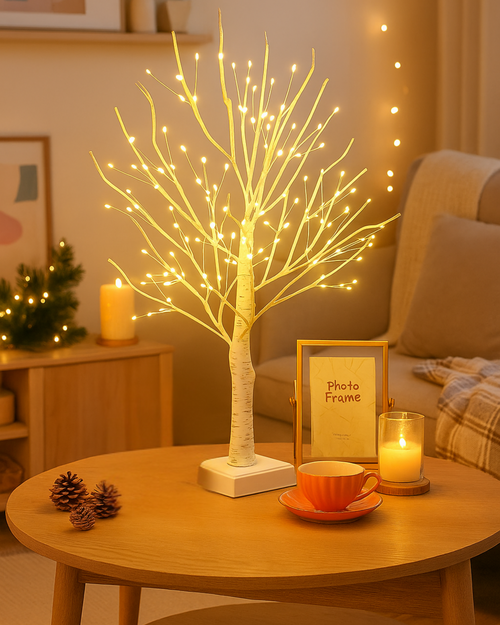 Birch Glow LED Tree Lamp – 2.1 ft Festive Light Decoration - Planet Glow