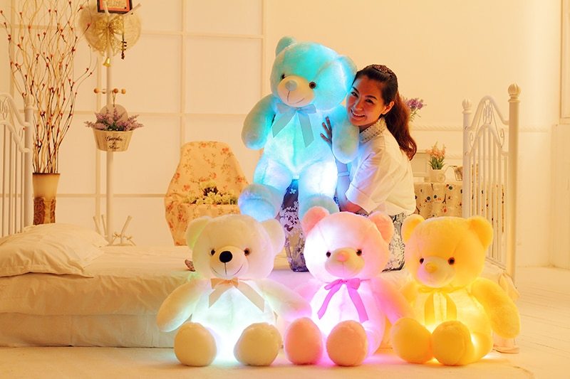 GlowBuddy LED Teddy Bear – 7-Color Light-Up Plush - Planet Glow