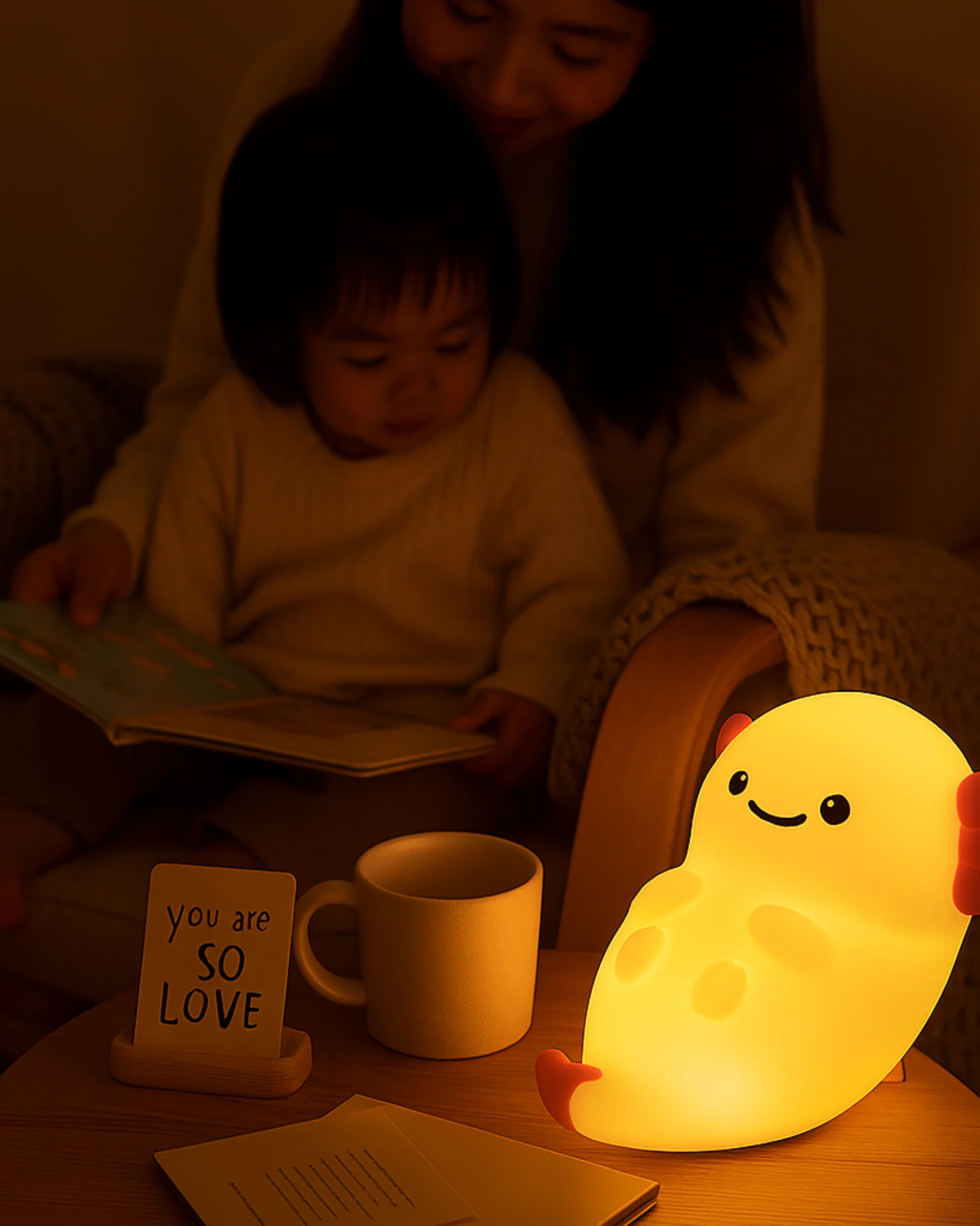 Cute Axolotl LED Night Light