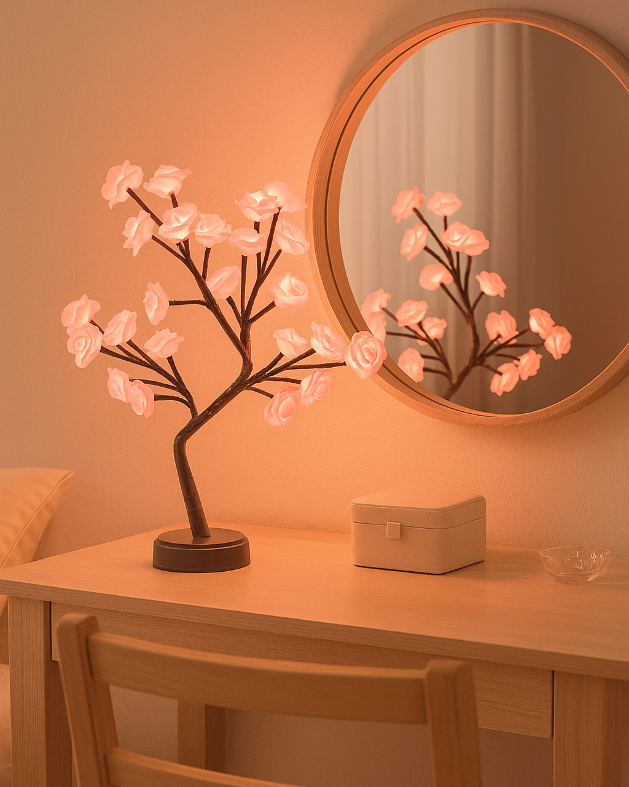 BlossomGlow LED Rose Tree Lamp
