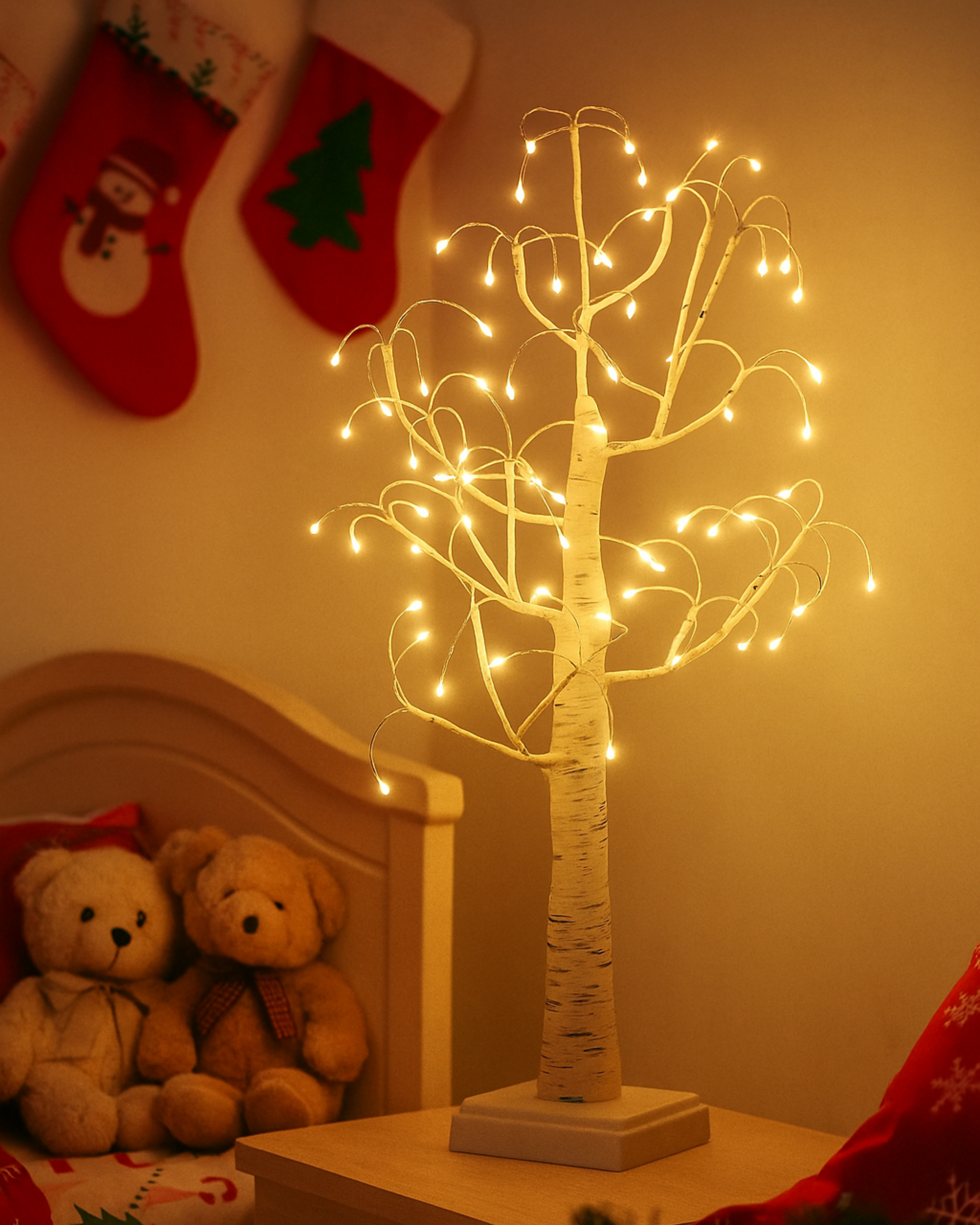 Birch Glow LED Tree Lamp – 2.1 ft Festive Light Decoration - Planet Glow