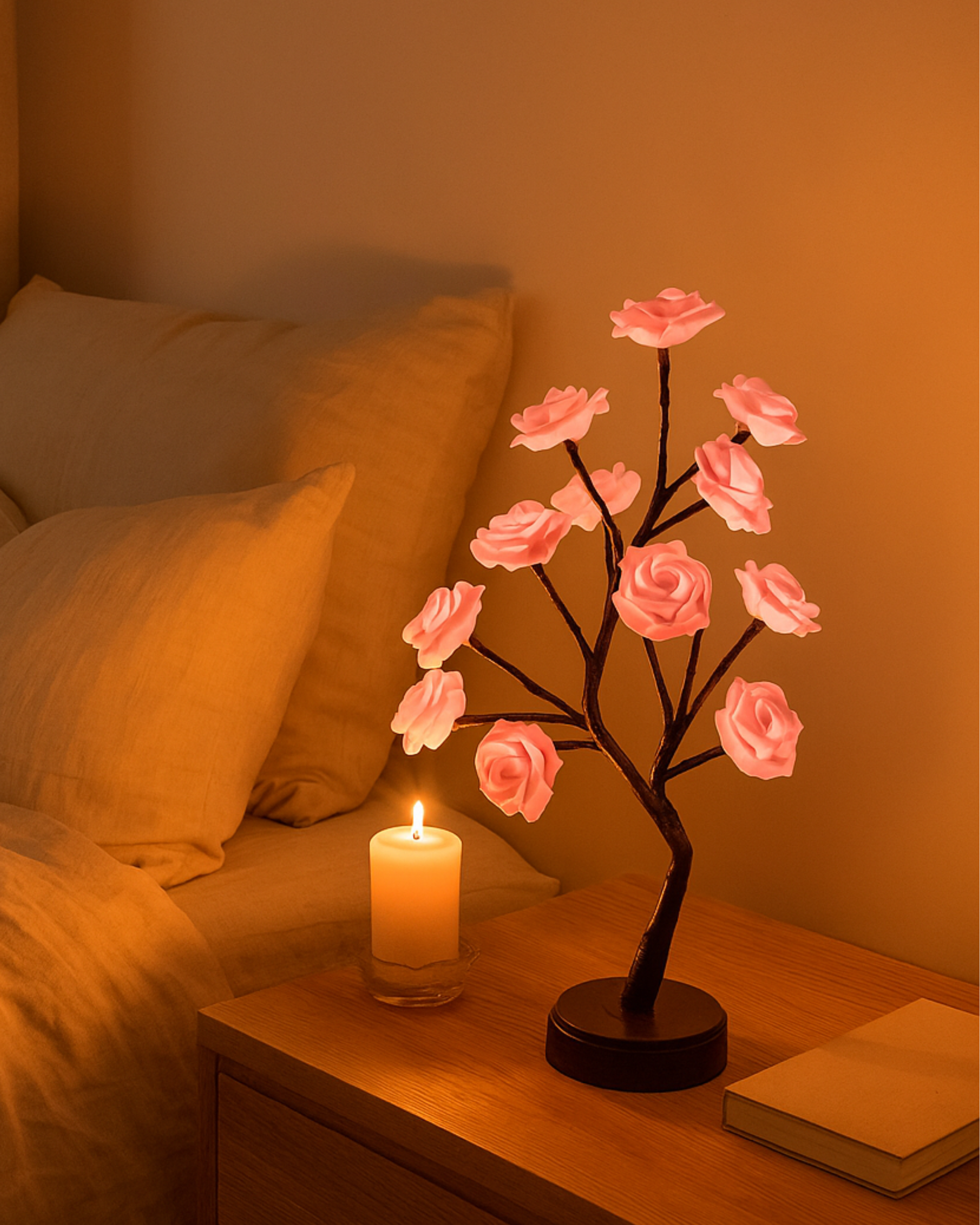 BlossomGlow LED Rose Tree Lamp