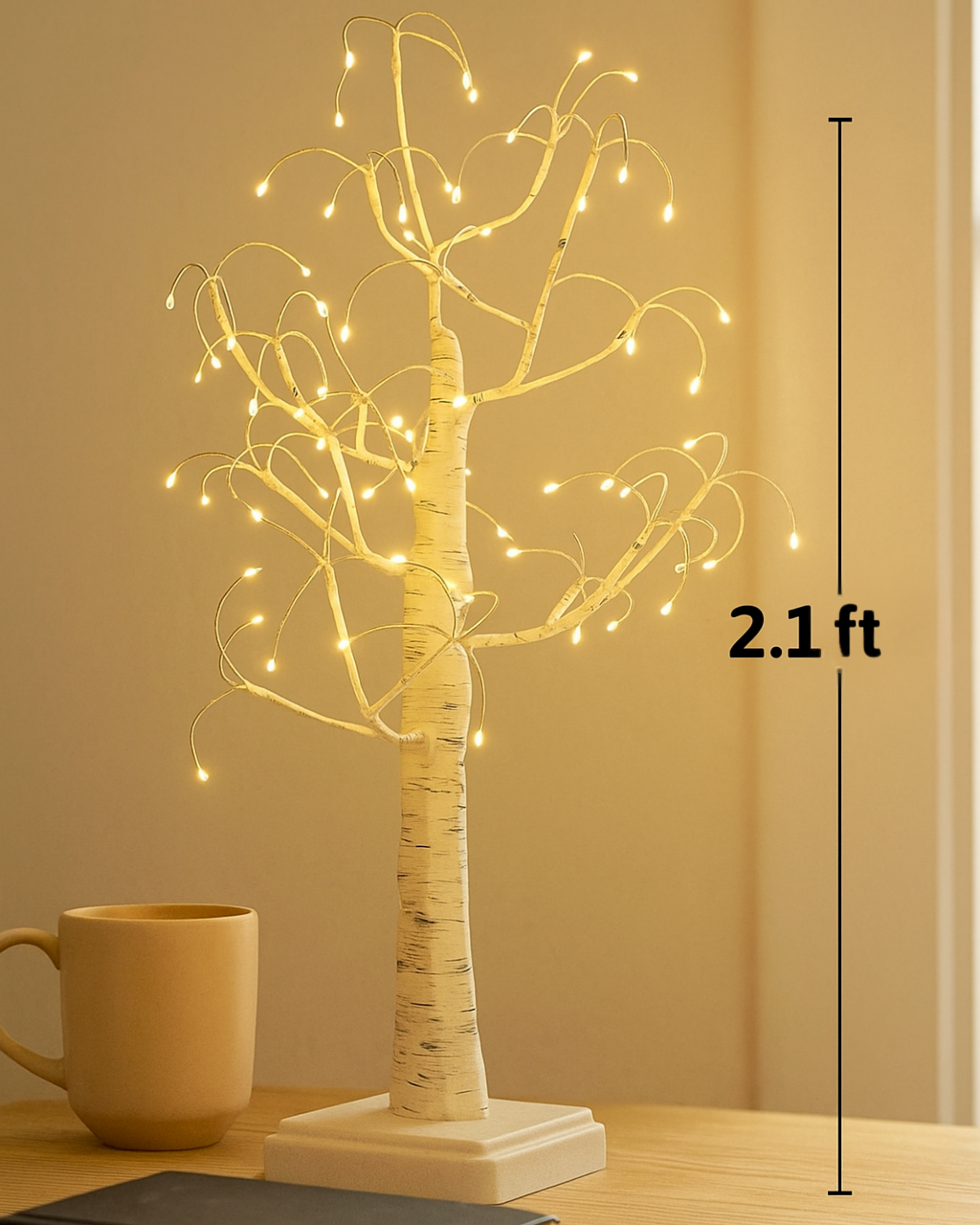 Birch Glow LED Tree Lamp – 2.1 ft Festive Light Decoration - Planet Glow