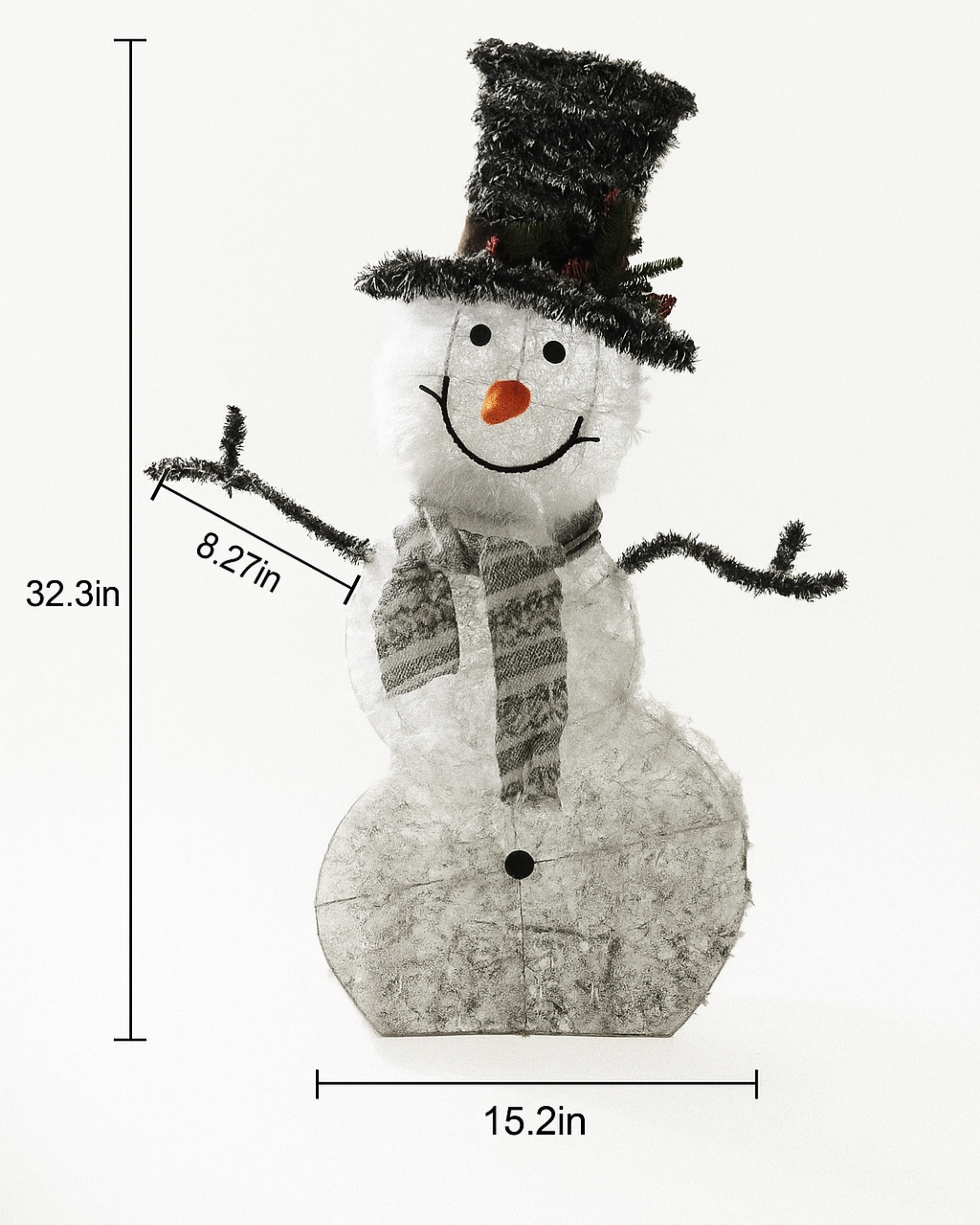 FrostGlow LED Snowman – Collapsible Outdoor Christmas Decoration (Battery Operated)