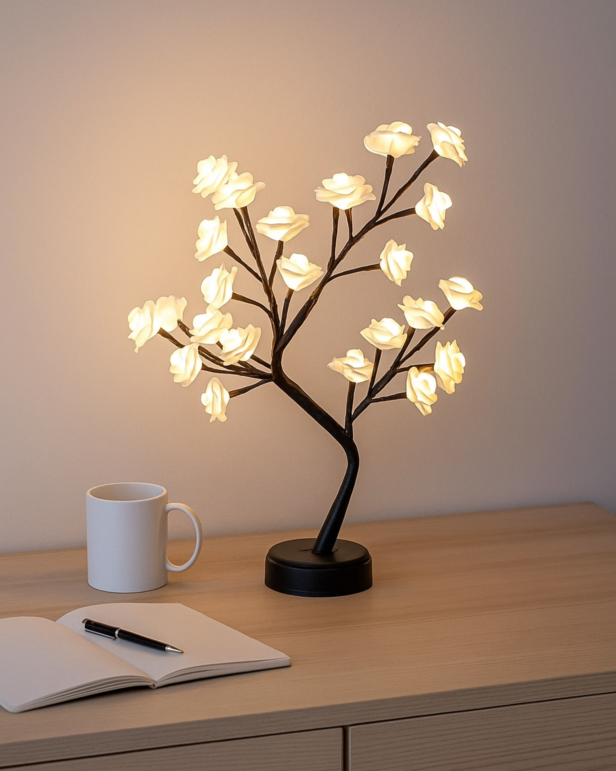 BlossomGlow LED Rose Tree Lamp