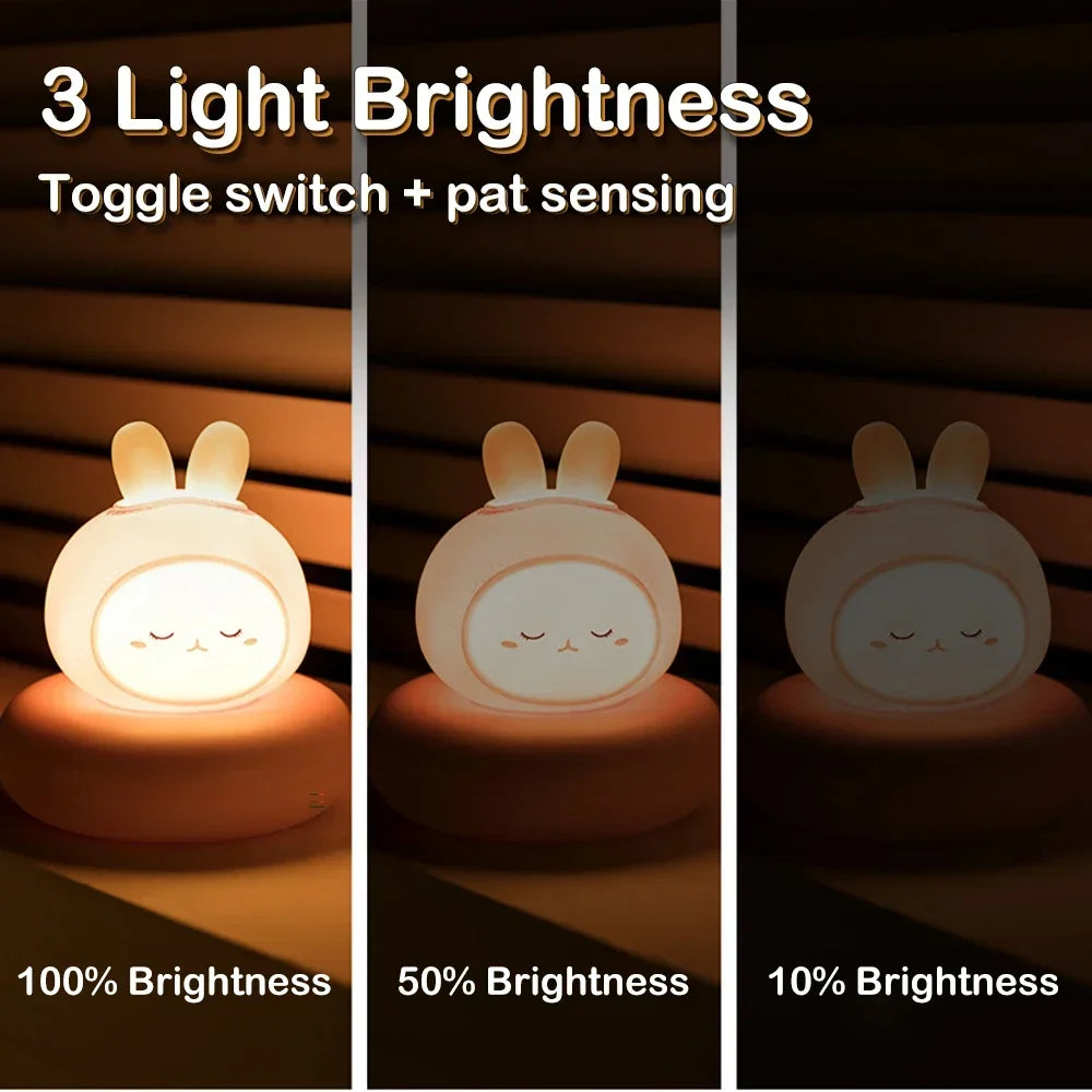 Rechargeable LED Night Light for Kids 3 Level Dimmable Nursery Sleeping Nightlights for Breastfeeding Toddler Baby Decor - Planet Glow
