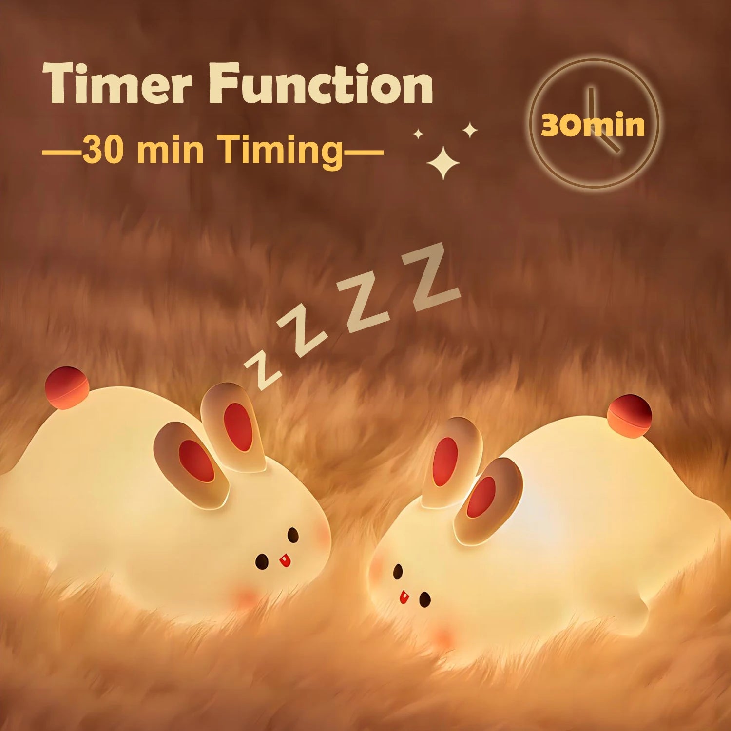 LED Night Light cute Rabbit Animal Cartoon Silicone Lamp Dimmable USB Rechargeable For Children kids bedroom gift Sleeping light - Planet Glow
