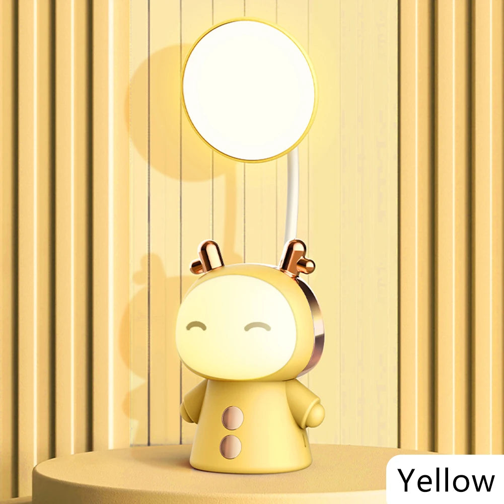 Cartoon USB Rechargeable Table Lamp Dual Light LED Lamp Student Kids Bedroom Reading Desk Lamp Night Light Home Decor - Planet Glow