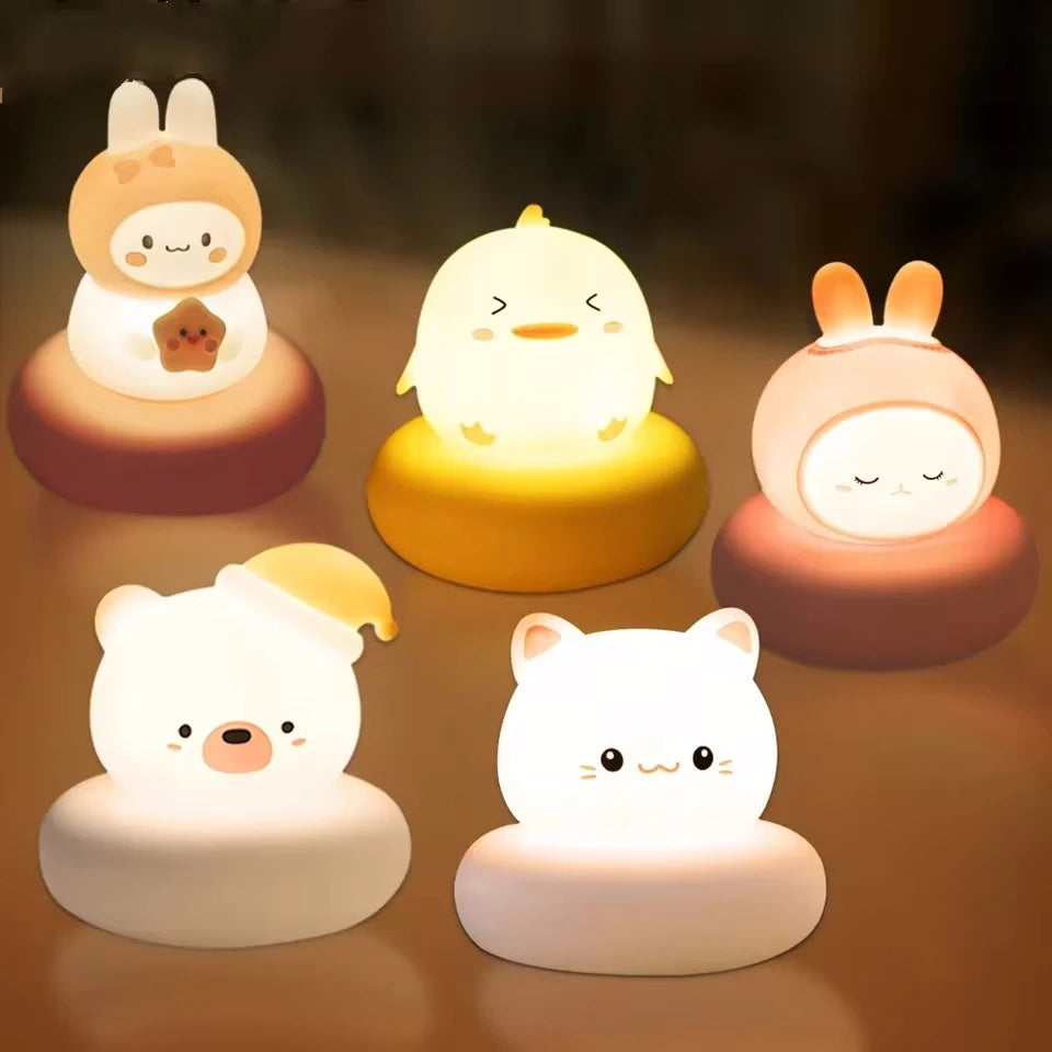 Rechargeable LED Night Light for Kids 3 Level Dimmable Nursery Sleeping Nightlights for Breastfeeding Toddler Baby Decor - Planet Glow