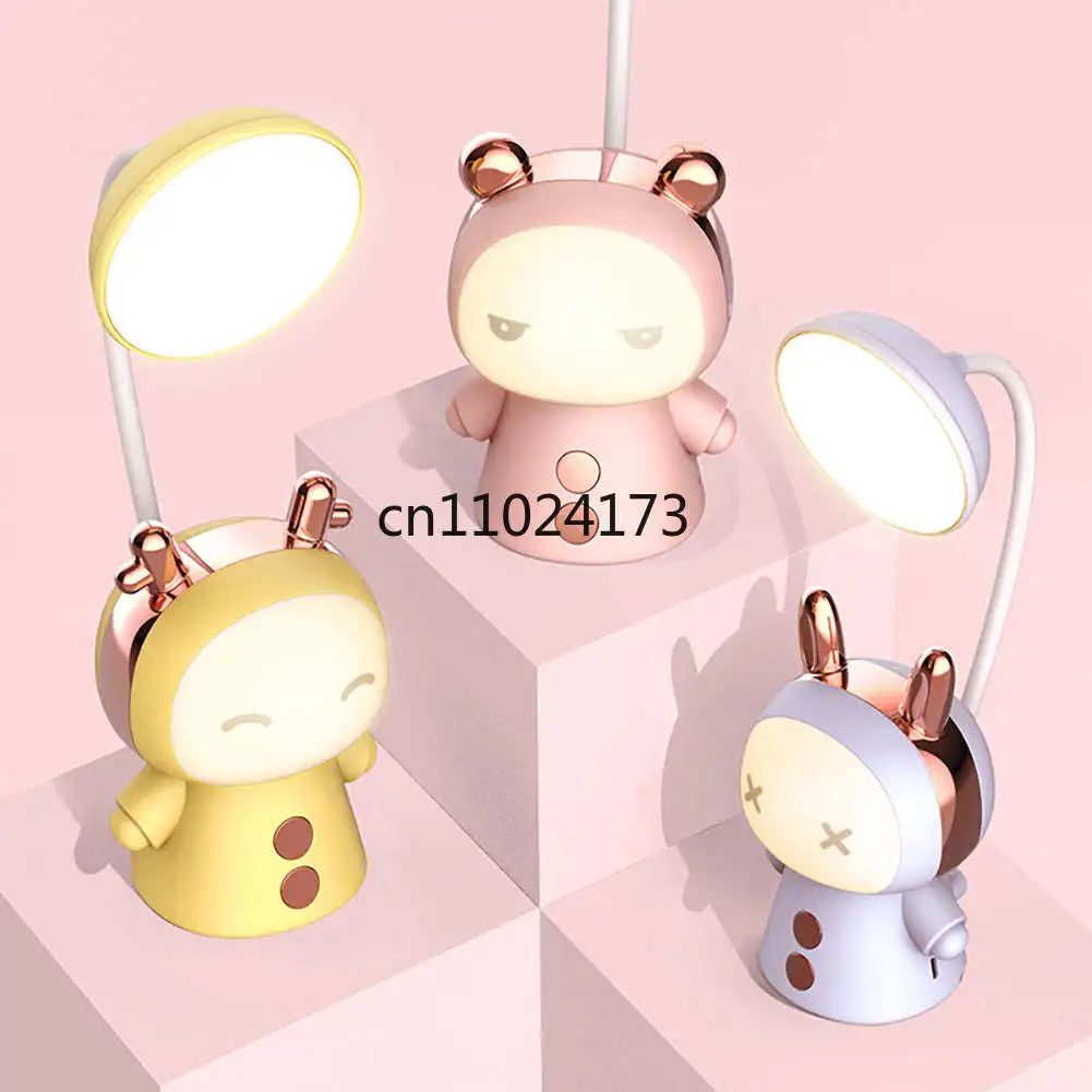 Cartoon USB Rechargeable Table Lamp Dual Light LED Lamp Student Kids Bedroom Reading Desk Lamp Night Light Home Decor - Planet Glow