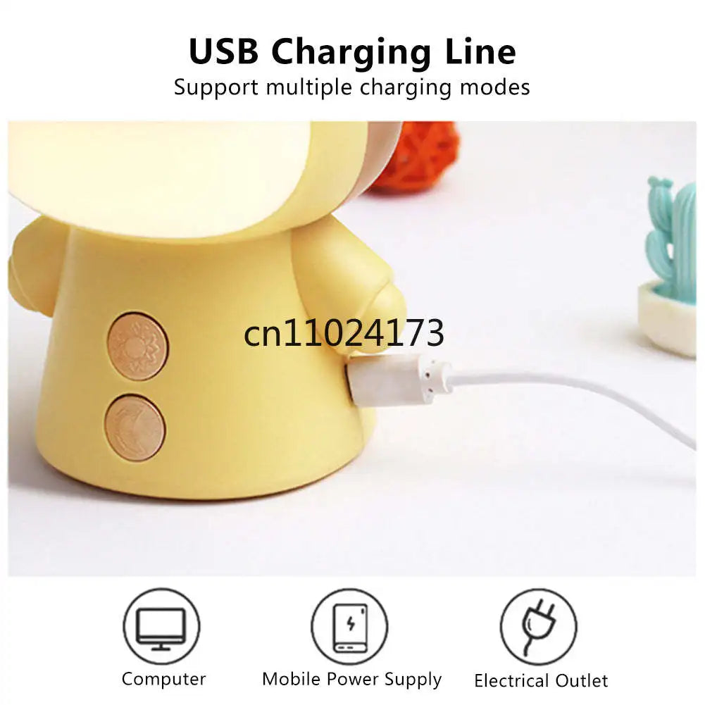 Cartoon USB Rechargeable Table Lamp Dual Light LED Lamp Student Kids Bedroom Reading Desk Lamp Night Light Home Decor - Planet Glow