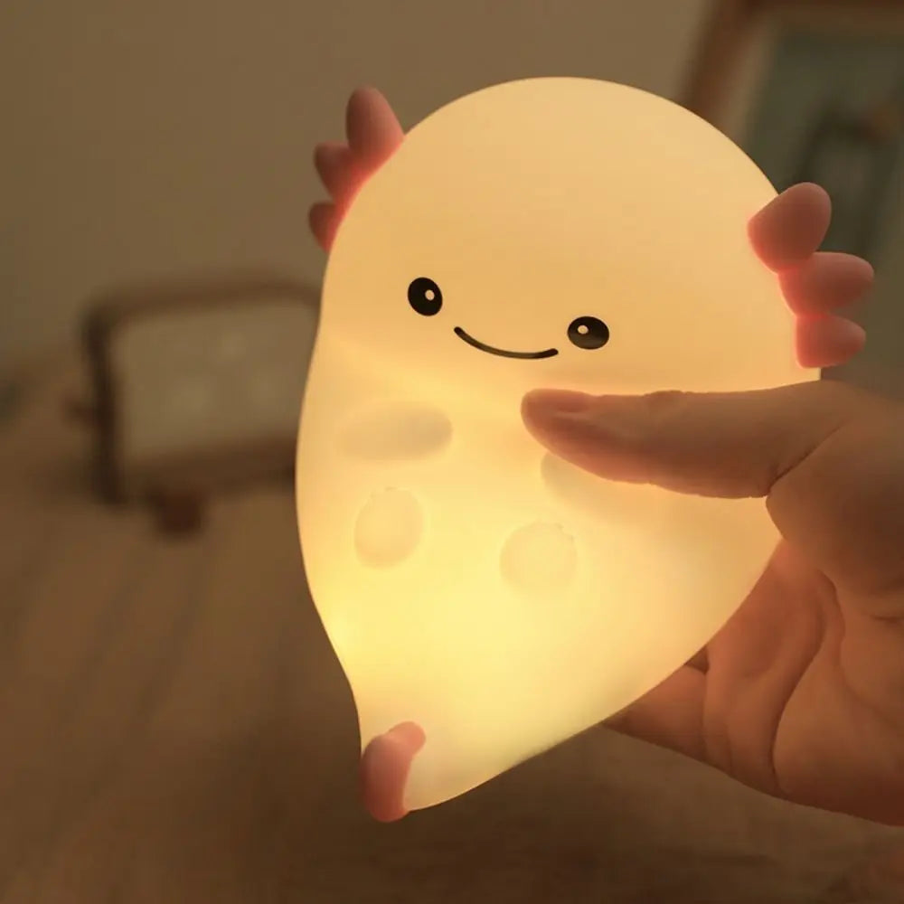 Decoration Animal Night Light Small Ornaments Cute Nursery Night Lamp White/Pink Percussive Dimmable Table Lamp Kids - Planet Glow