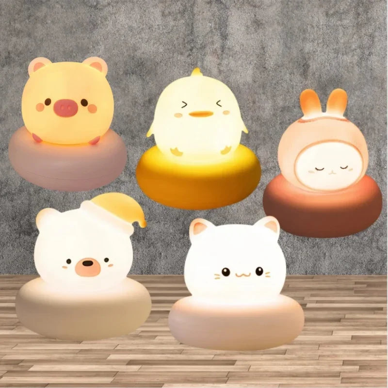 Rechargeable LED Night Light for Kids 3 Level Dimmable Nursery Sleeping Nightlights for Breastfeeding Toddler Baby Decor - Planet Glow